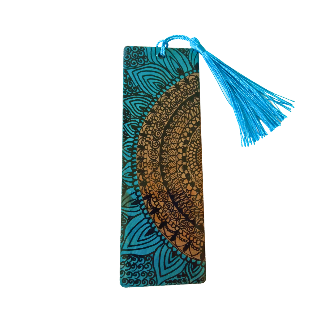 Raven Wood Bookmark with Tassel Eco-Friendly Fine Art - SymbiOp