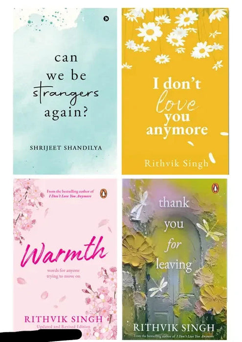 4 Books Thank You for Leaving: Learning to be okay with saying goodbye And I dont love you anymore And Warmth And Can We Be Strangers Again? - eLocalshop
