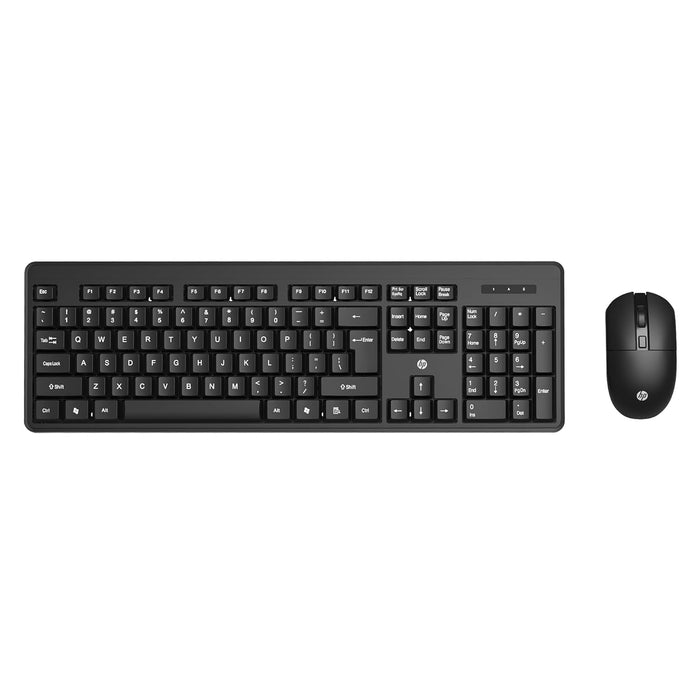 HP KM200 Wireless Mouse and Keyboard Combo, Full-Size Ergonomic Design, 3 Button and Built-in Scroll Wheel
