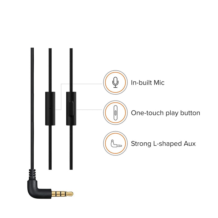 Xiaomi Wired in-Ear Earphones with Mic, Ultra Deep Bass & Metal Sound Chamber (Black) - eLocalshop