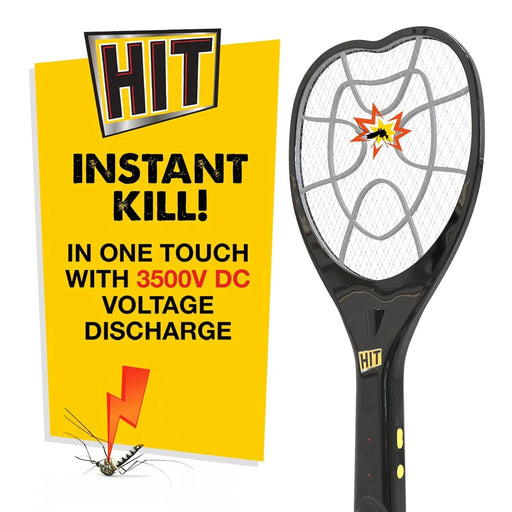HIT Anti Mosquito Racquet | 6 months Warranty | Rechargeable Mosquito Killer Bat with LED Light | Charge Before Use - eLocalshop