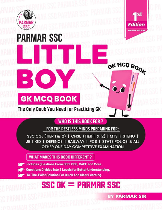 Parmar SSC Little Boy | GK MCQ Book For Practicing GK | English Medium | 1st Edition, 2025