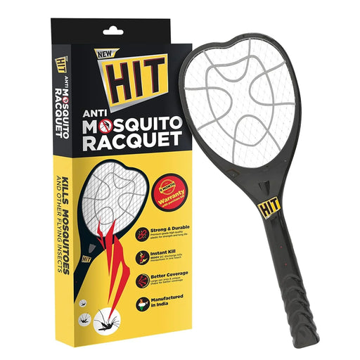 HIT Anti Mosquito Racquet | 6 months Warranty | Rechargeable Mosquito Killer Bat with LED Light | Charge Before Use - eLocalshop