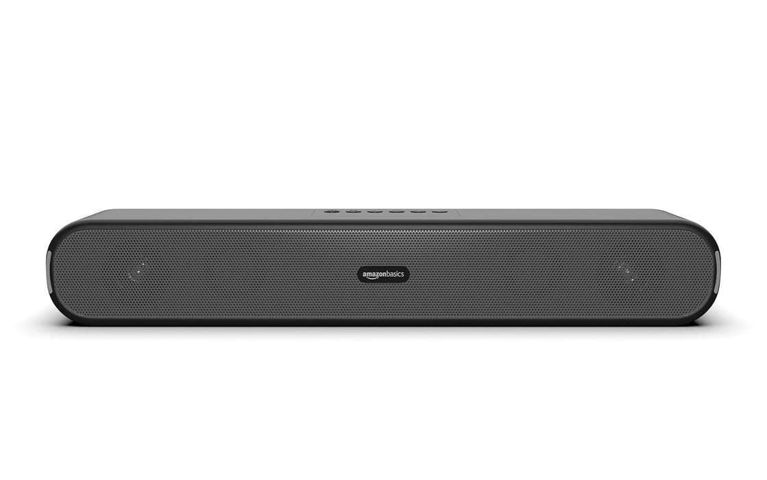 amazon basics X12 16W Bluetooth Soundbar with 1200 mAh Battery | 2X Bass | Up to 10 hrs of Playback | Bluetooth 5.3, Aux & USB Connectivity (Black)
