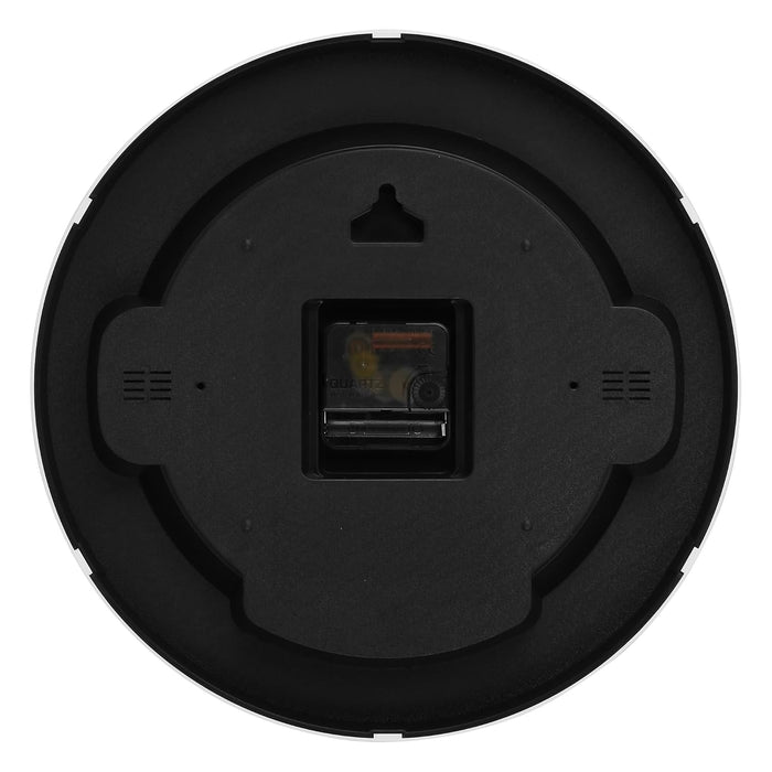 Titan Essence Classic Analog Wall Clock - White, Plastic, 30x30 Cm