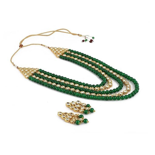 Shining Diva Fashion Latest Stylish 18k Gold Plated Kundan Wedding Necklace Set for Women - eLocalshop