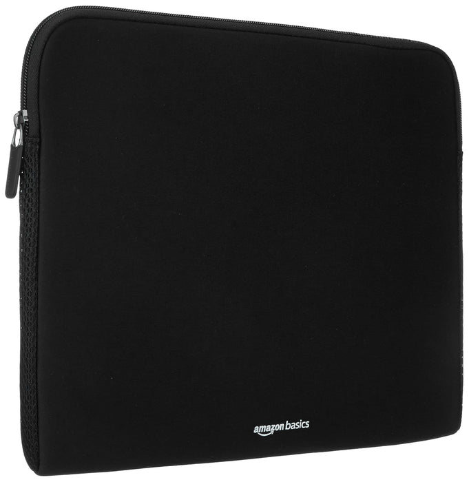 Amazon Basics Laptop Sleeve Case Cover Pouch for 13-Inch, 13.3-Inch Laptop for Men & Women | 360° Protection, Smooth & Premium Zipper (Black)