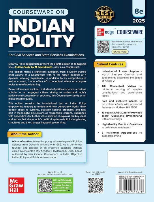 Indian Polity | Courseware | English | 8th Edition | M Laxmikanth