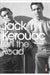 Book cover of 'Jack Kerouac on the Road' with two men standing together.