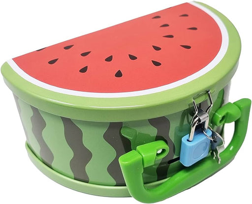 Watermelon Coin Bank with Lock and Keys|Fruit Shape Piggy Bank|Coin Bank (Multicolor) - eLocalshop