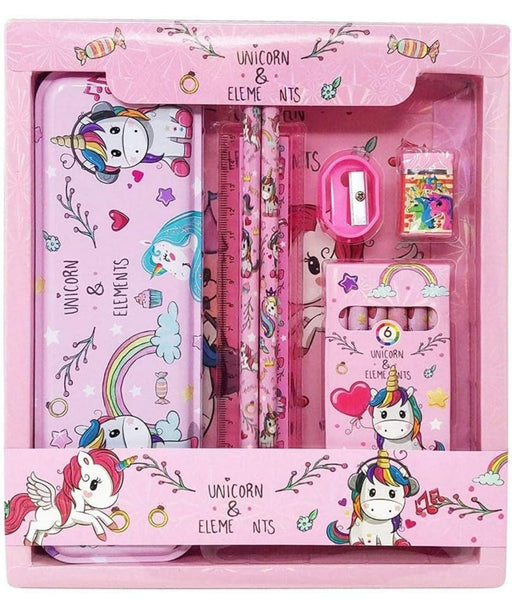Unicorn Gift for Kids (Pack of 7 Items) Cute Stationary Set for Kids - eLocalshop