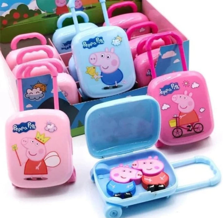 Peppa Pig Erasers in a Trolley Box for Kids - Pack of 3 Pieces Beautiful Packaging - eLocalshop