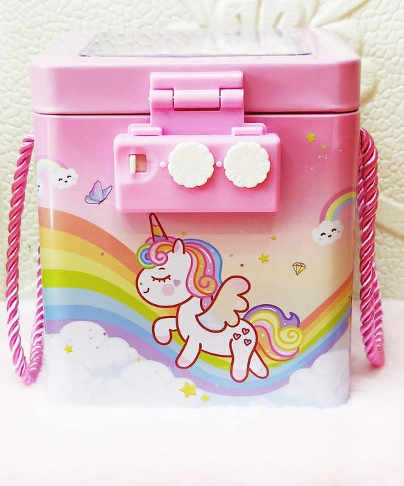 Unicorn Piggy Bank with Password Lock | Unicorn Coin Bank for Kids Coin Bank (Multicolor)