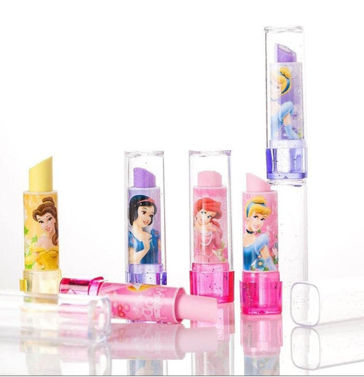 Non-Toxic Princess Erasers Lipstick Shape (Set of 6) - Fun and Safe Erasers for Kids - Frozen, Barbie, Mickey - Kids' Favorite Characters - eLocalshop