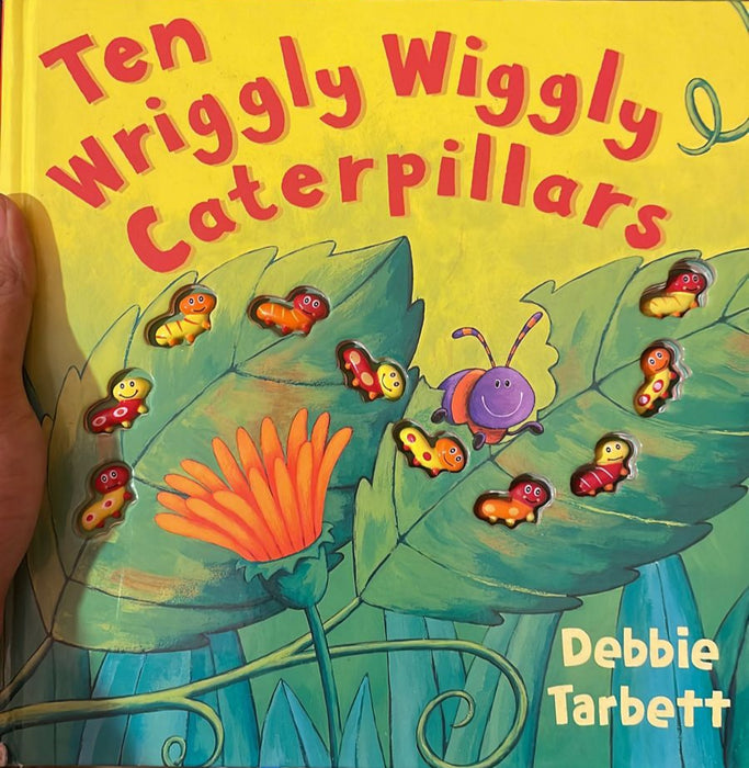 Ten Wriggly, Wiggly Caterpillars- Interactive Board Book (New)