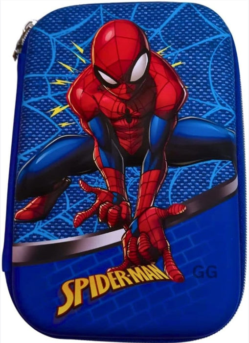 3D Embossed Avenger Spiderman Marvel Avenger End Game Super Hero Action Figure Design Pencil Case with Compartments, Pencil Pouch for Kids,Stationery Box, Cosmetic Zip Pouch 49