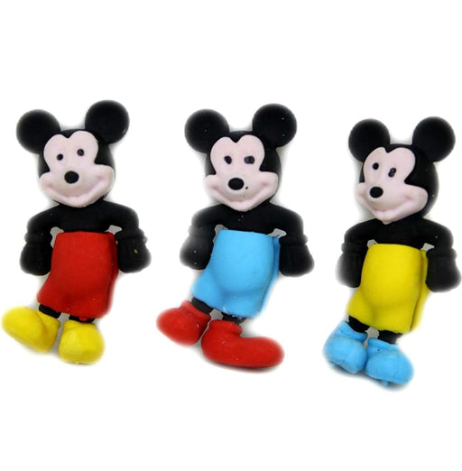 Kids Cute Cartoon 3D Eraser for Mickey Minnie Mouse Fans Theme Party Pack of 4 Pc - eLocalshop