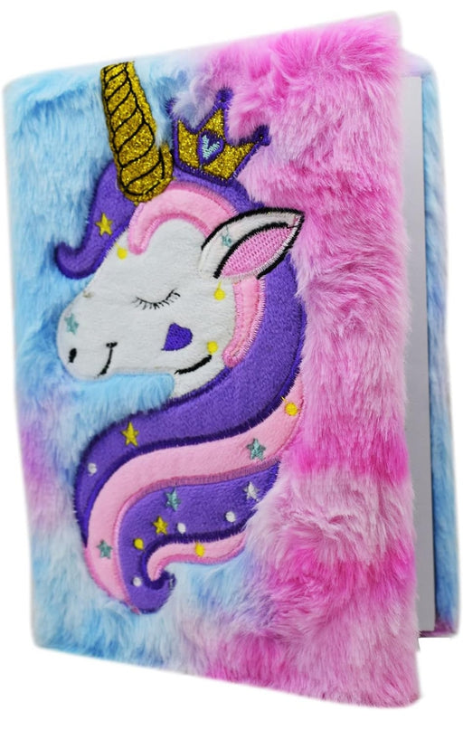Fur Diary for Girls Personal A5 Size Diary Unicorn Furry Diary - eLocalshop
