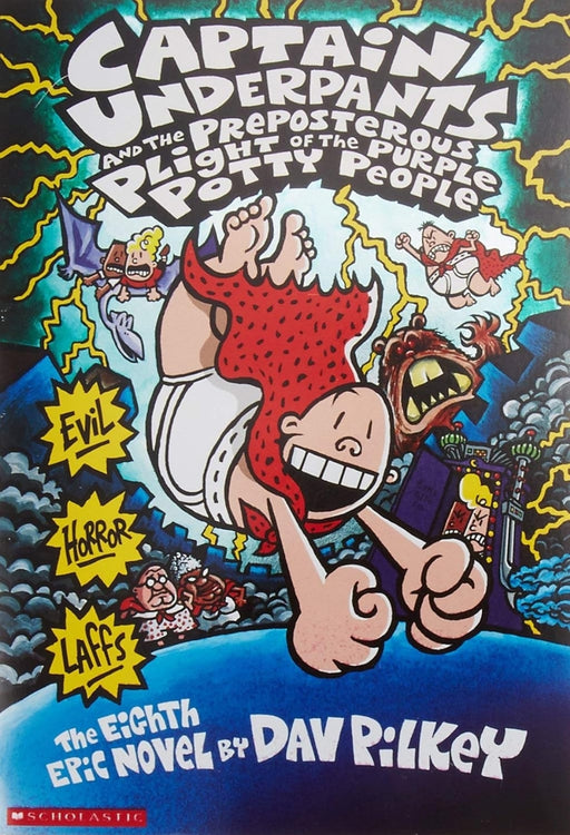 Captain Underpants And The Preposterous Plight Of The Purple Potty People by Dav Pilkey - old hardcover - eLocalshop