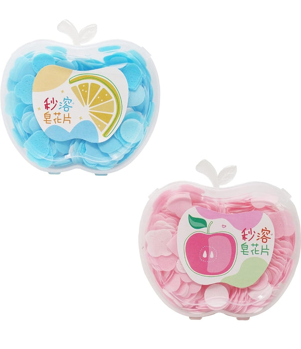 Paper Soap in a Plastic Box Clean Soft Bath for Travel (Pack of 2)(Assorted Color) - eLocalshop