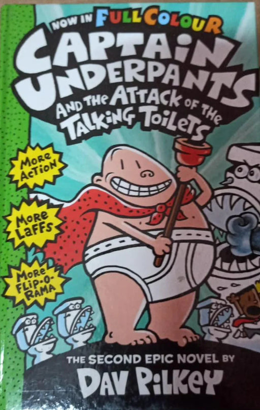 Captain Underpants and the Attack of the Talking Toilets by Dav Pilkey - old hardcover - eLocalshop
