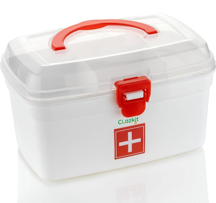 BPA-Free Emergency  Detachable Tray Medical Box (White, Plastic) - eLocalshop