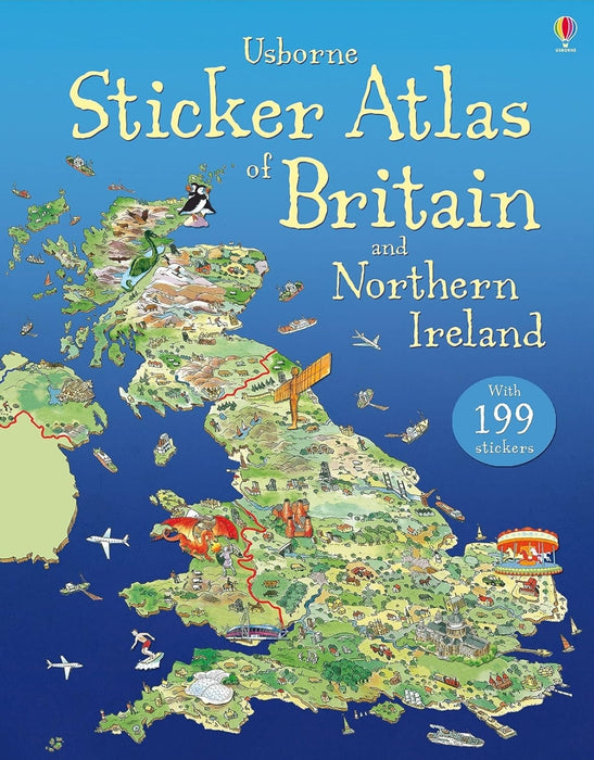 Sticker Atlas of Britain and Northern Ireland  by Fiona Patchett - old paperback - eLocalshop