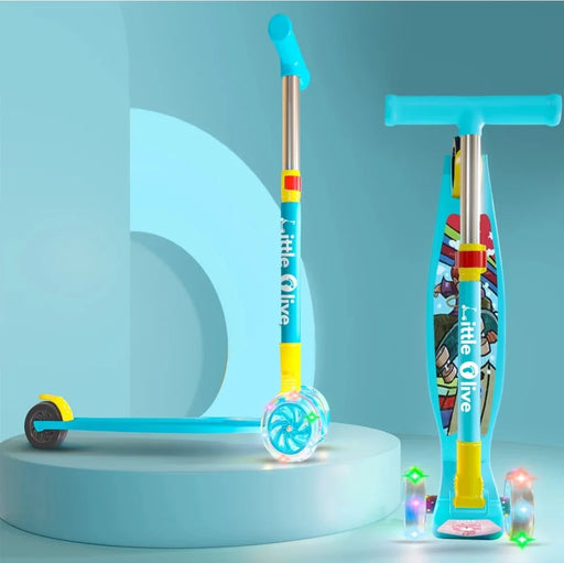 Little Olive Tikes 4 Level Height Adjustable Scooter for Kids with LED Lights (Blue) - Refurbished - eLocalshop