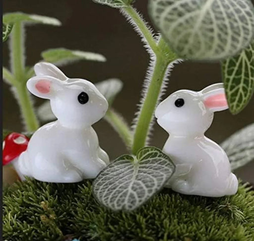 Chocozone Pack of 18 Cute Rabbit Miniatures Garden Decoration Items Garden Decor - 2.5cm - eLocalshop