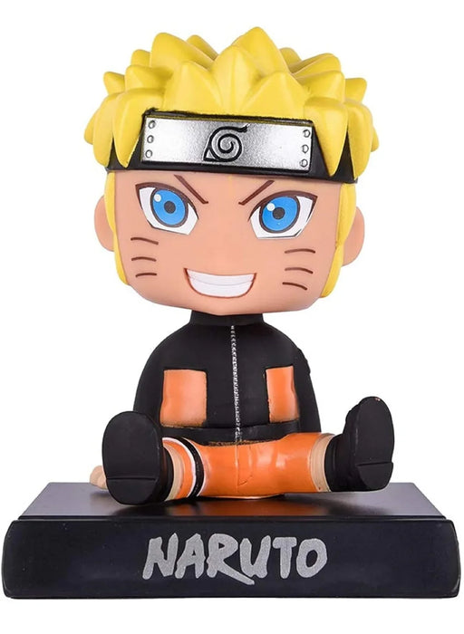 AUGEN Super Hero Naruto Action Figure Limited Edition Japanese Anime Bobblehead with Mobile Holder for Car Dashboard, Office Desk & Study Table (Pack of 1) - eLocalshop