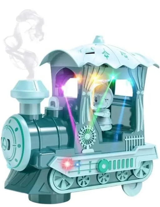 PoPo Toys Musical Train Toy | Spray Steam Train Vehicle Toy for Kids|Boys|Girls with Music, Light and Bump & Go Mode | Lights & Sound | Pink Lavender - eLocalshop