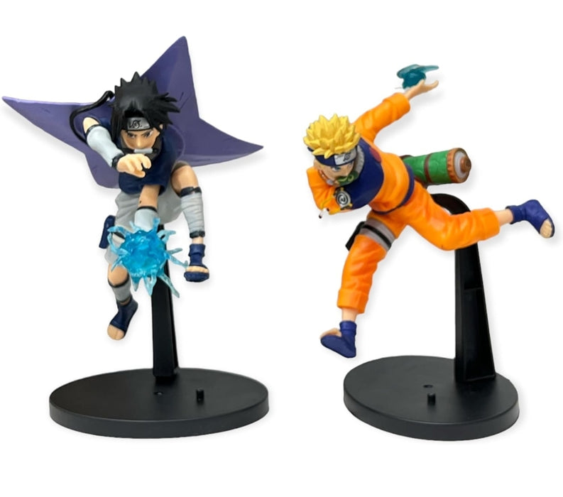 AUGEN Naruto 2 C Action Figure Limited Edition for Car Dashboard, Decoration, Cake, Office Desk & Study Table (18cm)(Pack of 2)