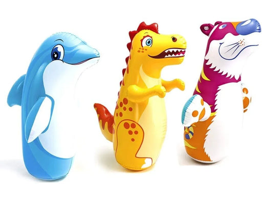 Intex 44669NP Inflatable PVC Hit Me 3D BOP Bags (Shark, Penguin, Tiger) - eLocalshop