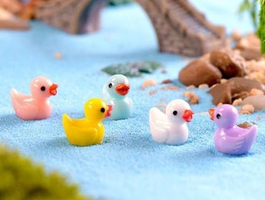 Chocozone Pack of 30 Cute Duck Miniatures Garden Decoration Gifts Home Decor Fairy Garden Decor Landscape Decorations