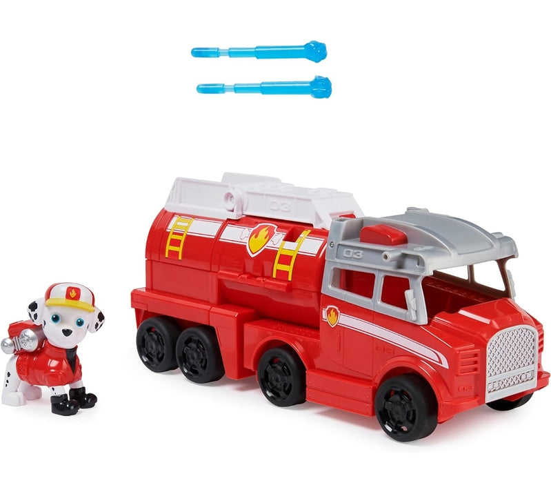 Paw Patrol Big Truck Pup’s Marshall Transforming Toy Truck with Collectable Action Figure|Vehicle Set with launch Water Cannon|Learning Activity Set|Roleplay Toy For Kids 3+|Birthday Gift|MadeIn India