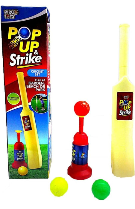 Toyztrend Sporty Pop Up & Strike Cricket Set With Automatic Ball Launcher for kids