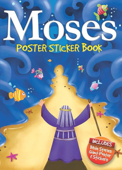 Moses Poster Sticker Book by Juliet David - old paperback - eLocalshop