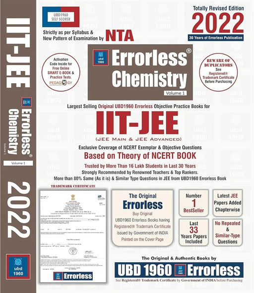 UBD1960 Errorless Chemistry for IIT-JEE MAIN - eLocalshop
