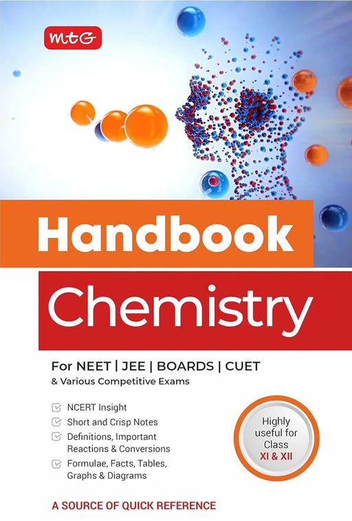 MTG Handbook of Chemistry For NEET, JEE, CUET, Boards & Various Competitive Exams (Class 11 & 12) - NCERT Insight | Short and Crisp Notes | Formulae, Facts, Tables, Graphs & Diagrams MTG Editorial Board - eLocalshop