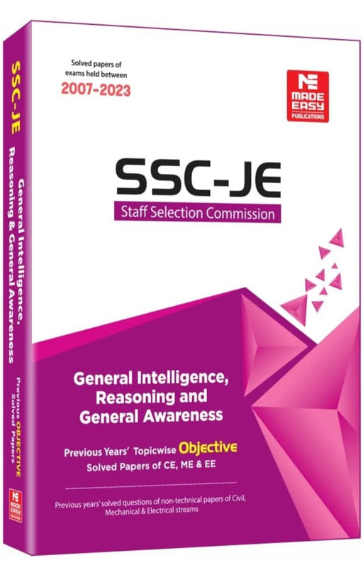 SSC : JE General Intelligence Reasoning and General Awareness 2024 - eLocalshop