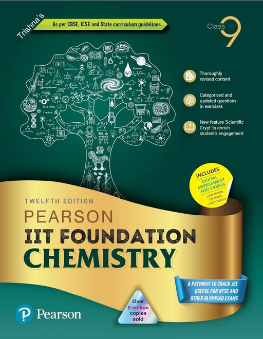 Pearson IIT Foundation'24 Chemistry Class 9, As Per CBSE, ICSE . For JEE | NEET | NSTE | Olympiad |Free access to elibrary, vidoes & Myinsights Self Preparation - eLocalshop