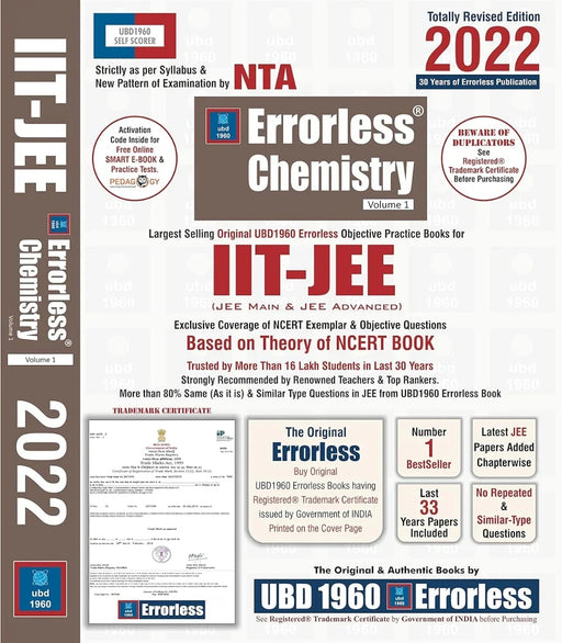UBD1960 Errorless Chemistry for IIT-JEE (MAIN - eLocalshop