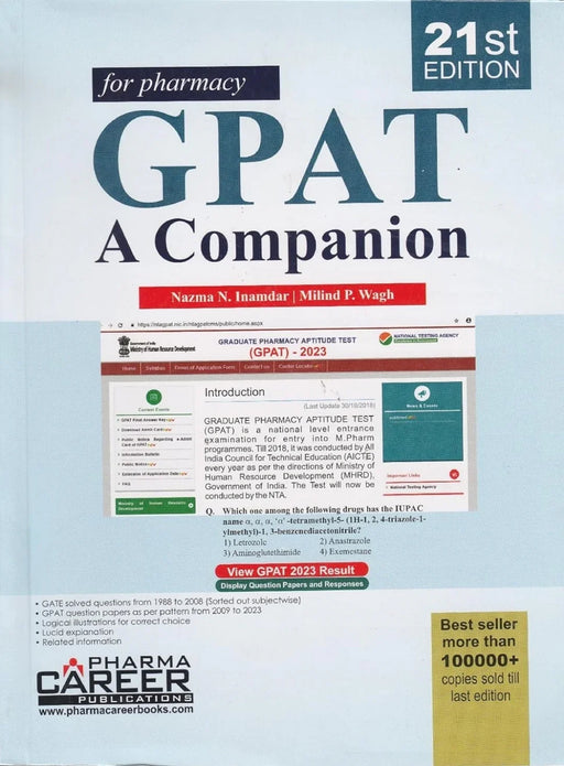 GPAT: A Companion (For Pharmacy) Latest Twenty First Edition - eLocalshop