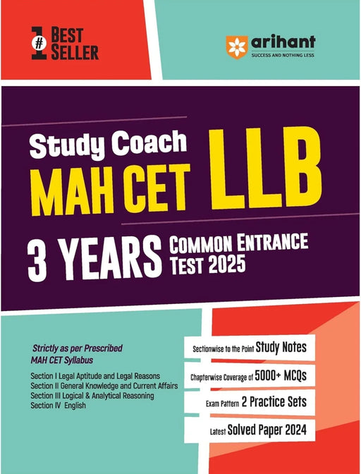 Arihant Study Coach MAH CET LLB 3 YEARS COMMON ENTRANCE TEST 2025 - eLocalshop