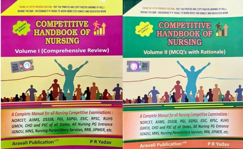 Competitive Handbook of Nursing - PR Yadav 5th Premier Ed. - Set of 2 Books Updated for 2025 Exams - eLocalshop