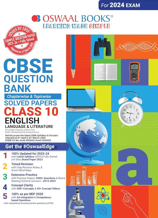 Oswaal CBSE Class 10 English Language & Literature Question Bank (For 2024 Board Exams) - eLocalshop