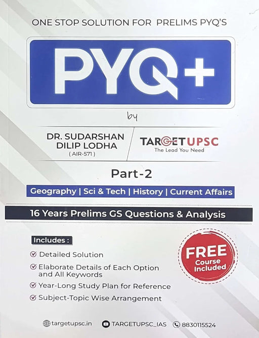 Target UPSC PYQ+ - 16 Years Prelims GS Questions & Analysis - Part 2 - eLocalshop
