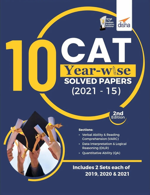 Disha 10 CAT Year-wise Solved Papers (2021 -15) 2nd Edition - eLocalshop