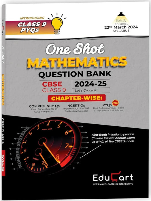 Educart CBSE Class 9 MATHEMATICS One Shot Question Bank 2024-25 (Updated for 2025 Exam) - eLocalshop