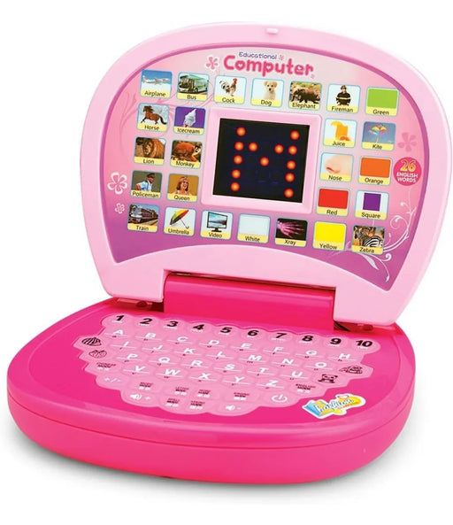 Gooyo 2011A Battery Operated Educational Learning Laptop Toy with LED Display and Music Effect | Babies/Girls/Boys/Toddlers | Pink Color - eLocalshop